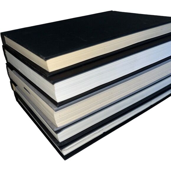 Decor Books Lot of 5 Black w/Gold Text  Hardcover Staging Set Rental Home Decor - Picture 8 of 14